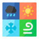 weather, forecast, sun, rain, snow, wind