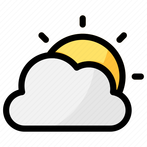 Cloudy, cloud, weather, sun icon - Download on Iconfinder