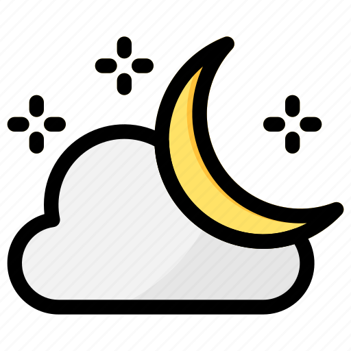 Night, moon, weather, cloud icon - Download on Iconfinder