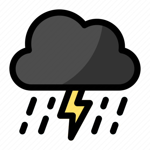 Storm, rain, weather, thunder icon - Download on Iconfinder