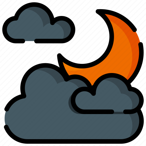 Cloudy, moon, sun, weather, rain, cloud icon - Download on Iconfinder