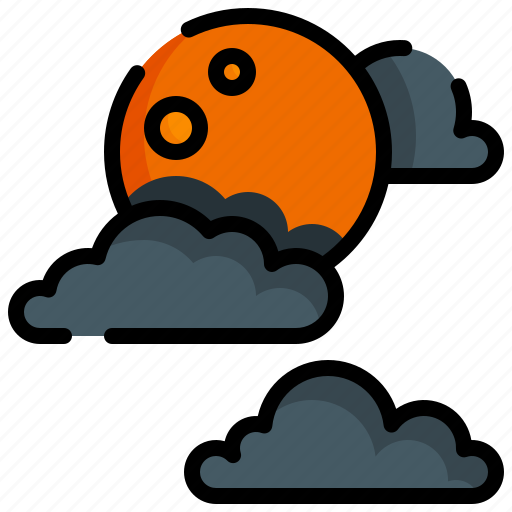 Full, moon, sun, weather, rain, cloud icon - Download on Iconfinder