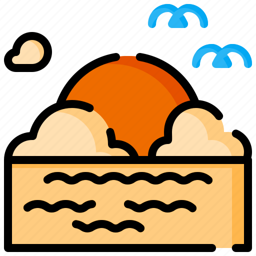 Sunset, sun, weather, rain, cloud icon - Download on Iconfinder
