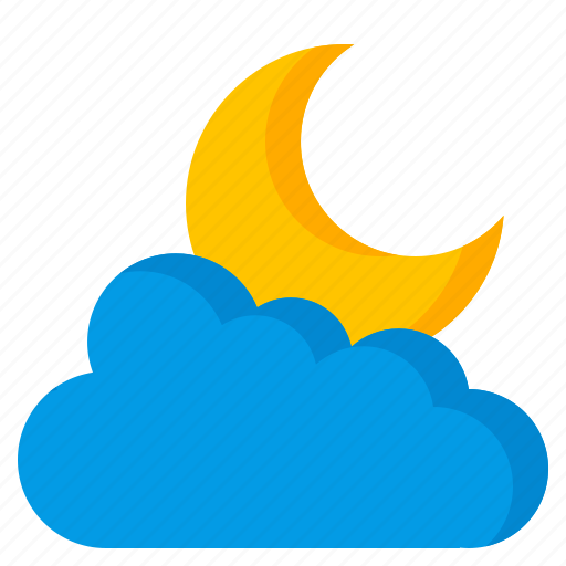 Half, moon, sun, weather, rain, cloud icon - Download on Iconfinder