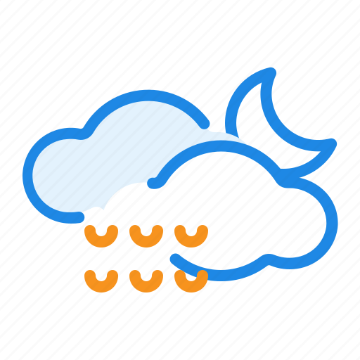 Cloud, forecast, night, rainy, season, temperature, weather icon - Download on Iconfinder