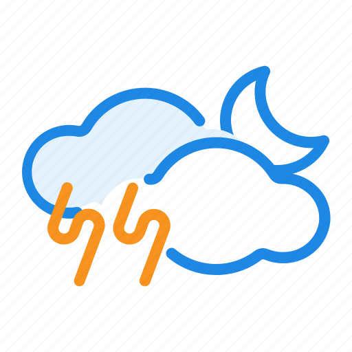 Cloud, night, season, storm, temperature, thunder, weather icon - Download on Iconfinder