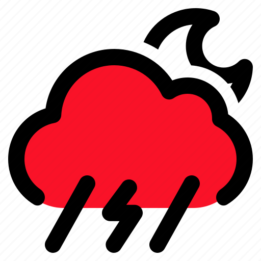Cloud, night, thunder, lightning, bolt, thunderstorm icon - Download on Iconfinder