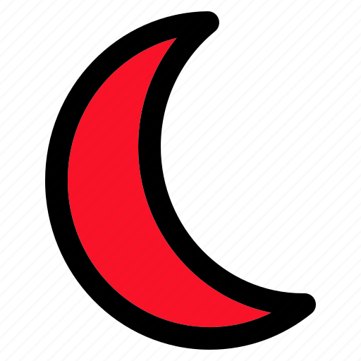 Half, moon, phase, crescent, astronomy icon - Download on Iconfinder