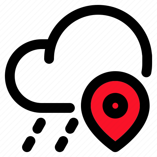 Placeholder, pin, cloud, location, gps icon - Download on Iconfinder