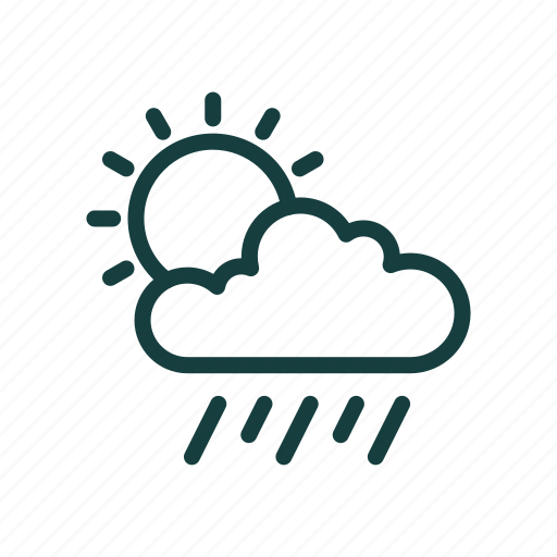 Afternoon, cloud, nature, rain, signs, sun, weather icon - Download on Iconfinder