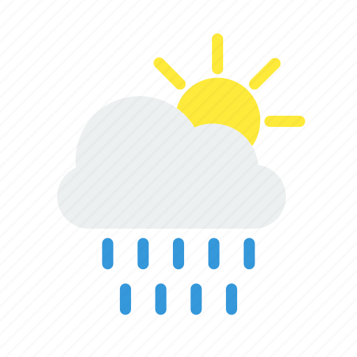 Cloudy, day, forecast, rain, rainy, sun, umbrella icon - Download on Iconfinder