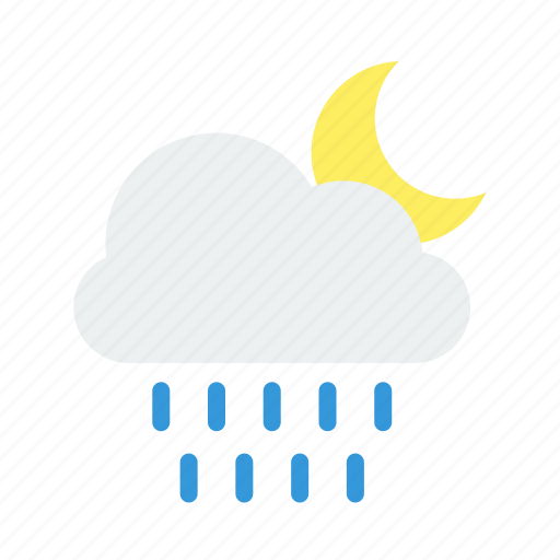 Forecast, moon, night, rain, rainy, sun, umbrella icon - Download on Iconfinder