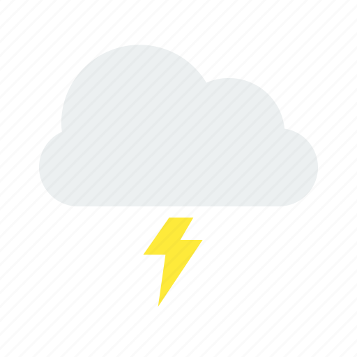 Cloudy, forecast, lightning, storm, thunder, weather icon - Download on Iconfinder