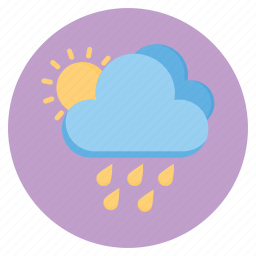 Cloud, forecast, nature, raining, sun, weather icon - Download on Iconfinder