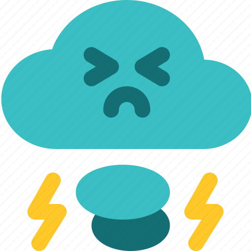 Thunder, typhon, storm, overcast, cloud, element, weather icon - Download on Iconfinder