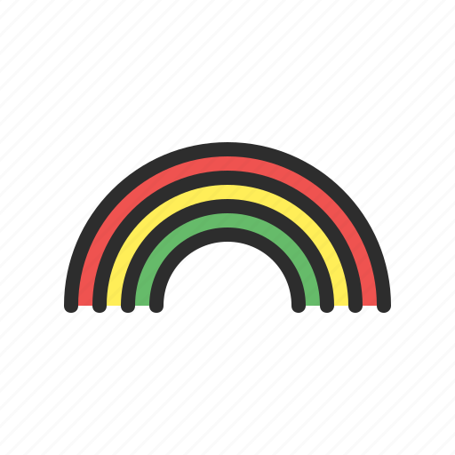 Cloud, filled, forecast, line, rainbow, sun, weather icon - Download on Iconfinder