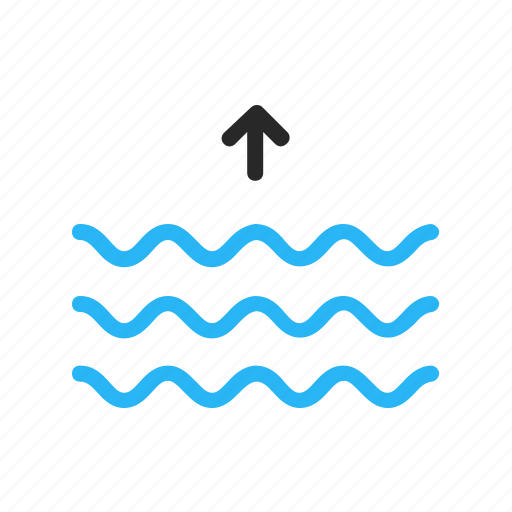 Filled, forecast, line, sea, tide, up, weather icon - Download on Iconfinder