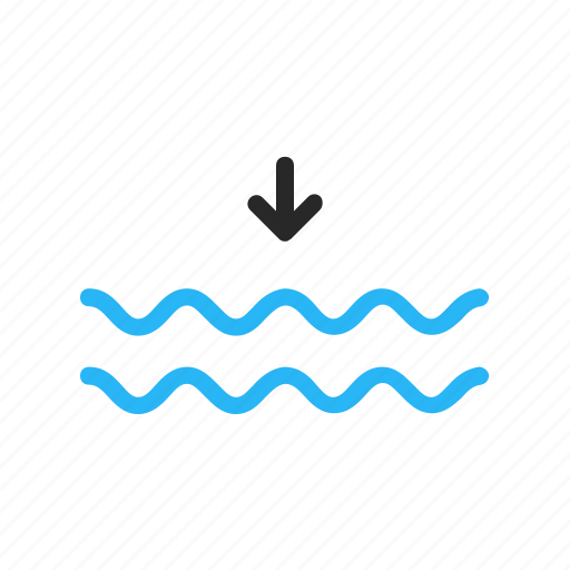 Filled, forecast, line, low, sea, tide, weather icon - Download on Iconfinder