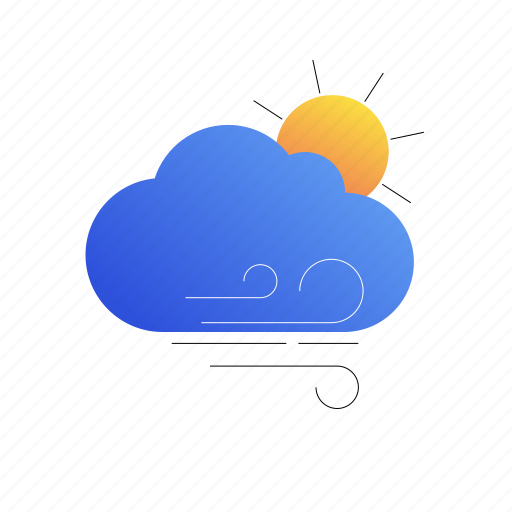 Cloud, sun, weather, wind icon - Download on Iconfinder