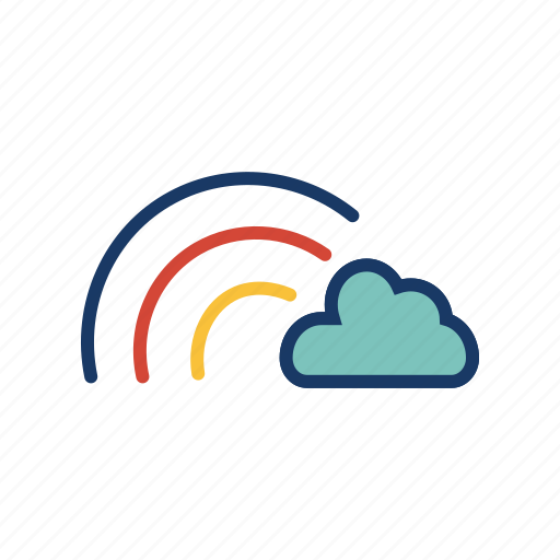 Clouds, colour, rain, rainbow, spectrum, vibgyor, weather icon - Download on Iconfinder