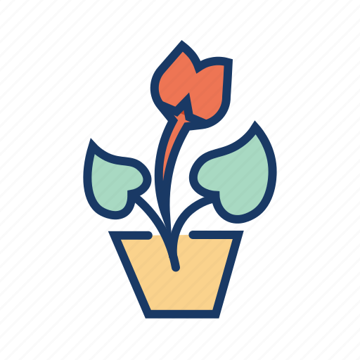 Flower, garden, house plant, nature, pot plant, young plant icon - Download on Iconfinder