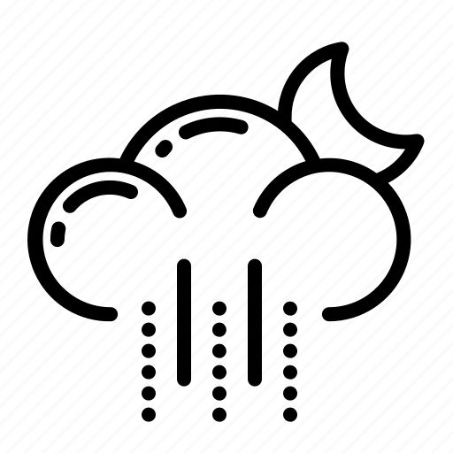 Cloud, moon, rain, snow icon - Download on Iconfinder