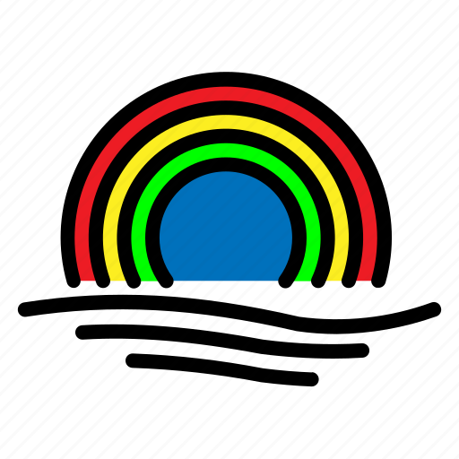 Rainbow, waves icon - Download on Iconfinder on Iconfinder