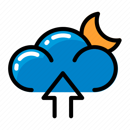 Cloud, moon, upload icon - Download on Iconfinder