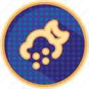 badges, cloudy, dotted, forecast, night, snow, weather