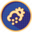 badges, climate, cloudy, dotted, forecast, snow, weather