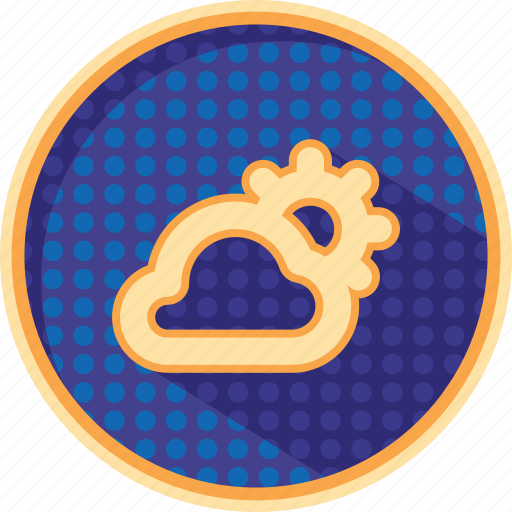 Badges, climate, dotted, forecast, sun, weather icon - Download on Iconfinder