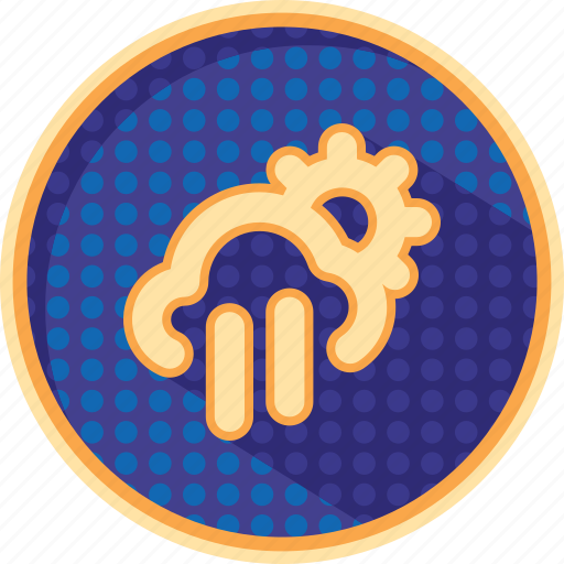 Badges, climate, dotted, forecast, rain, rainy, weather icon - Download on Iconfinder