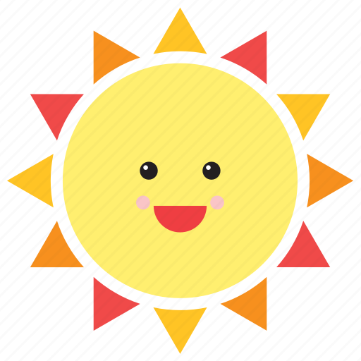 Emoji, emoticon, face, happy, smiley, sun, weather icon - Download on Iconfinder