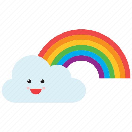 Cloud, emoji, emoticon, face, rainbow, smiley, weather icon - Download on Iconfinder