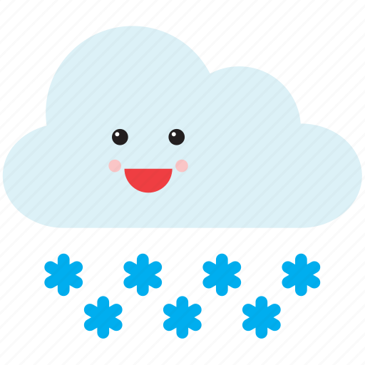 Cloud, emoji, emoticon, face, smiley, snow, weather icon - Download on Iconfinder