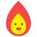 emoji, emoticon, face, fire, flame, smiley, weather