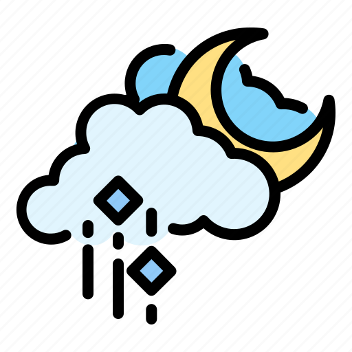 Climate, cloud, forecast, hail, night, sky, weather icon - Download on Iconfinder
