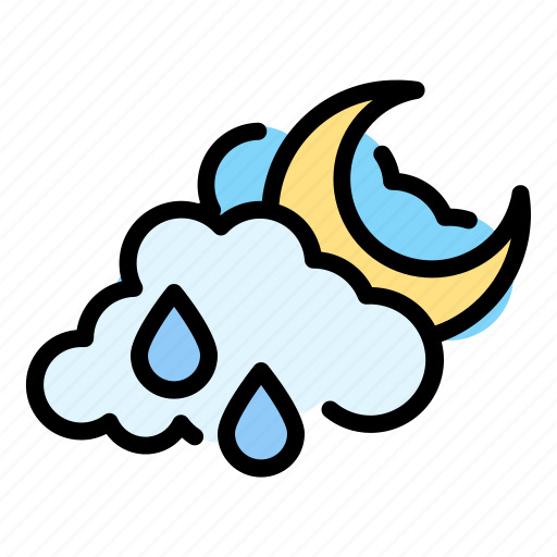 Climate, cloud, forecast, night, rain, sky, weather icon - Download on Iconfinder