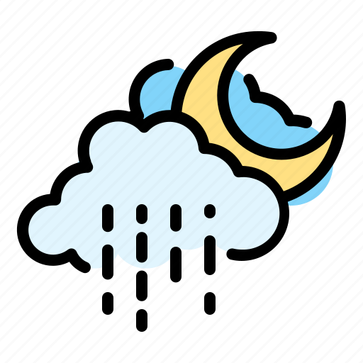 Climate, cloud, forecast, night, rainy, sky, weather icon - Download on Iconfinder