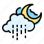 climate, cloud, forecast, night, rainy, sky, weather 