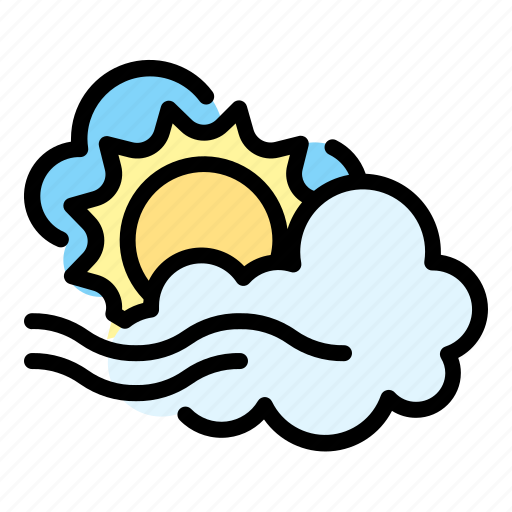 Climate, cloud, forecast, sky, sunny, weather, windy icon - Download on Iconfinder