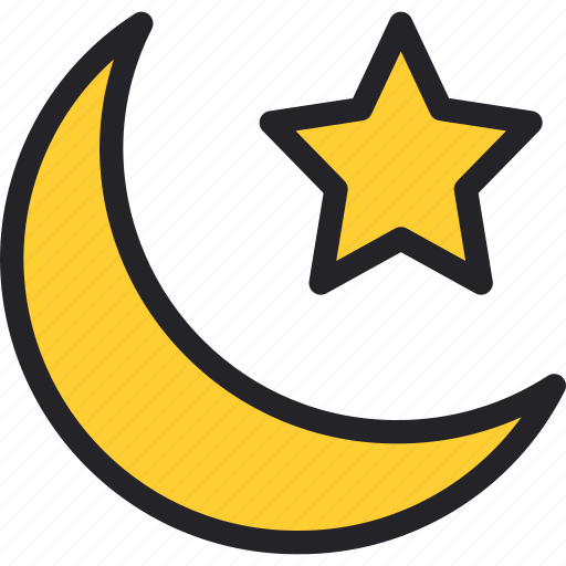 Crescent, moon, star, weather, night icon - Download on Iconfinder
