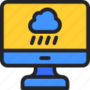 monitor, weather, cloud, rain, tv