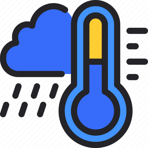 Thermometer, cloud, rain, climate, rainy icon - Download on Iconfinder