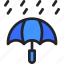 umbrella, protection, rain, rainy, protected 