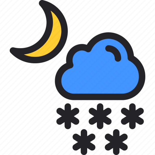 Weather, cloud, night, snow, cold icon - Download on Iconfinder