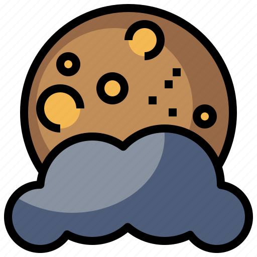 Cloudy, meteorology, moon, nature, rainy, storm, weather icon - Download on Iconfinder