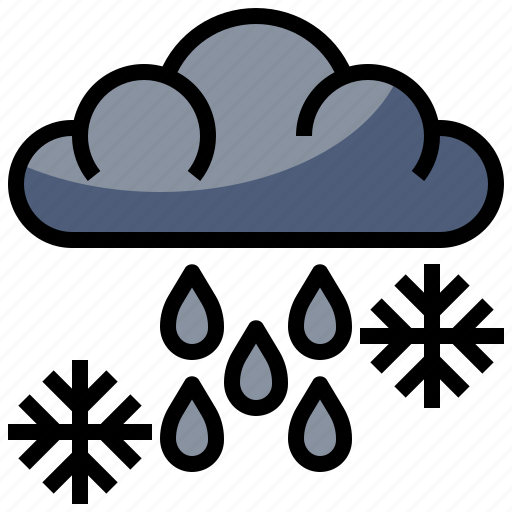Cloudy, nature, rain, rainy, sleeting, storm, weather icon - Download on Iconfinder