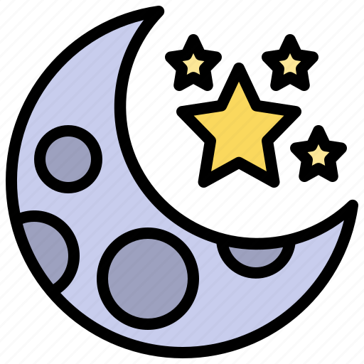 Crescent, moon, night, phase, clear, star icon - Download on Iconfinder