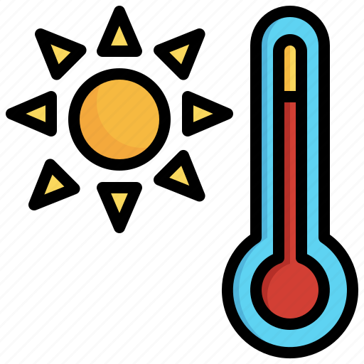 Heat, temperature, thermometer, weather, sun, fahrenheit, celsius icon - Download on Iconfinder